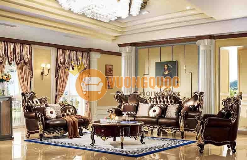 Bộ sofa phòng khách cổ điển phong cách hoàng gia LF972-656BT-1